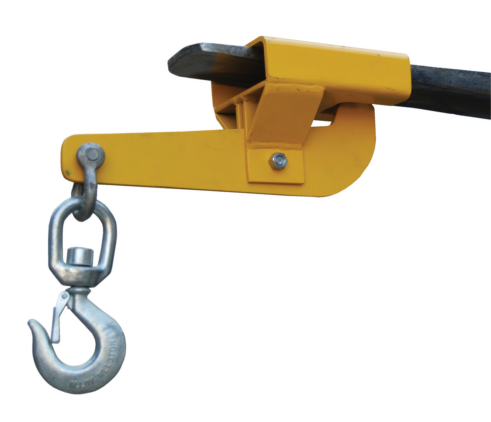 Hoisting Hook - Single Fork - Auto-Tension Swivel Hook - Zinc Plated - Easy  to Attach