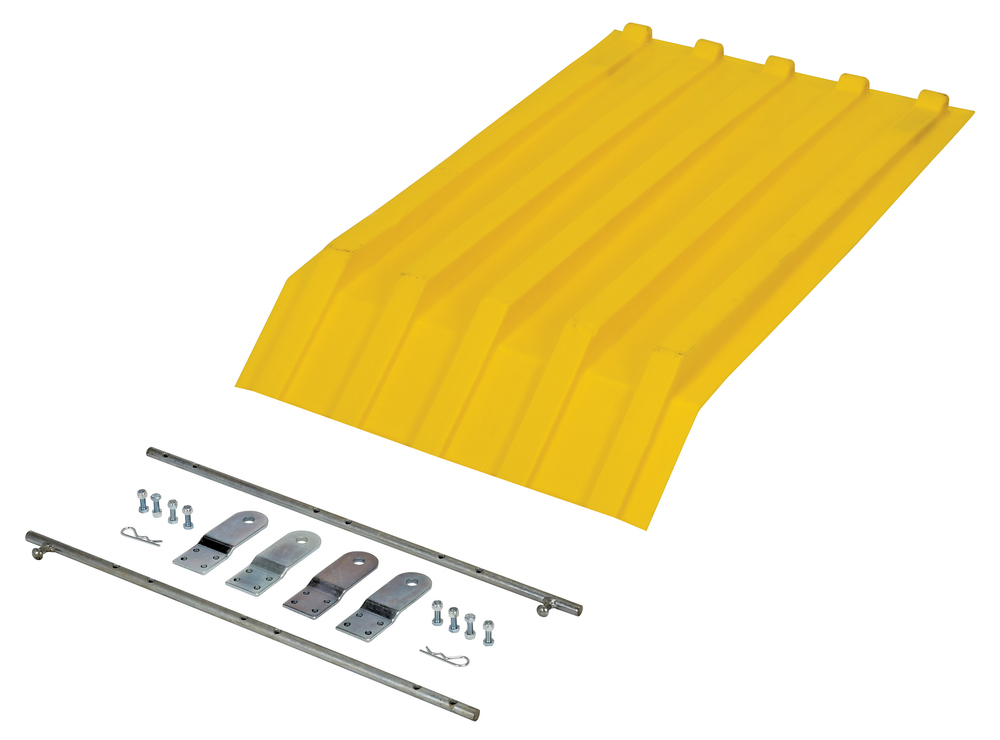 Poly Hopper Lid - for Size .25 - Style H - Crown for Water Drainage - Yellow - 2