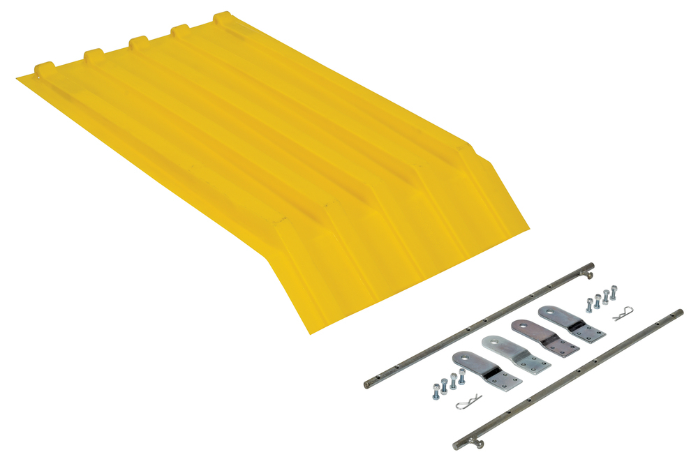 Poly Hopper Lid - for Size .25 - Style H - Crown for Water Drainage - Yellow - 1