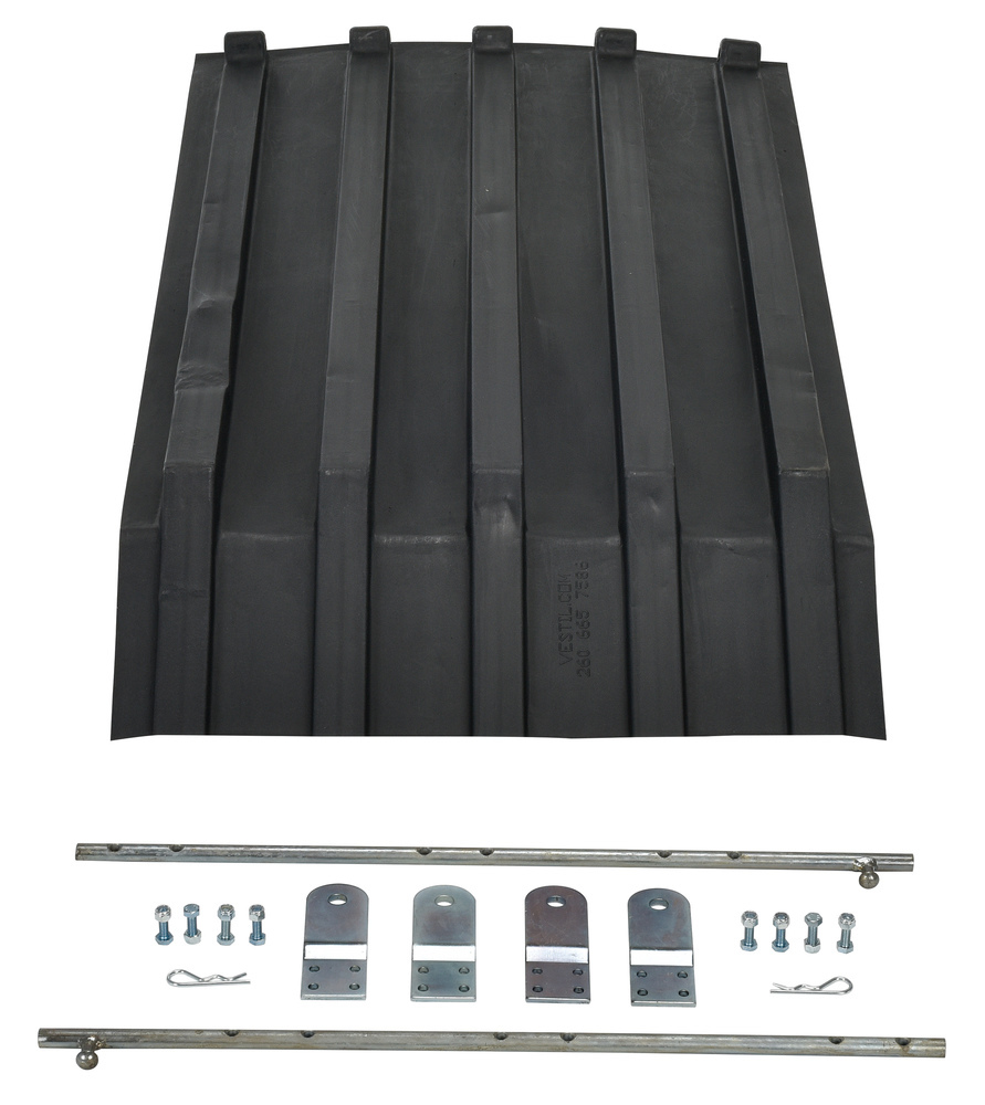 Poly Hopper Lid - for Size .25 - Style H - Crown for Water Drainage - Black - 3