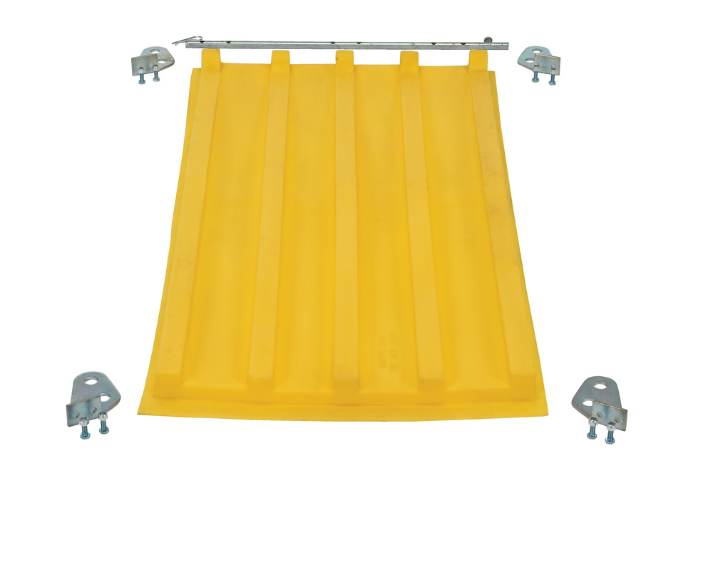 Poly Hopper Lid - for Size .25 - Style D - Crown for Water Drainage - Yellow - 3