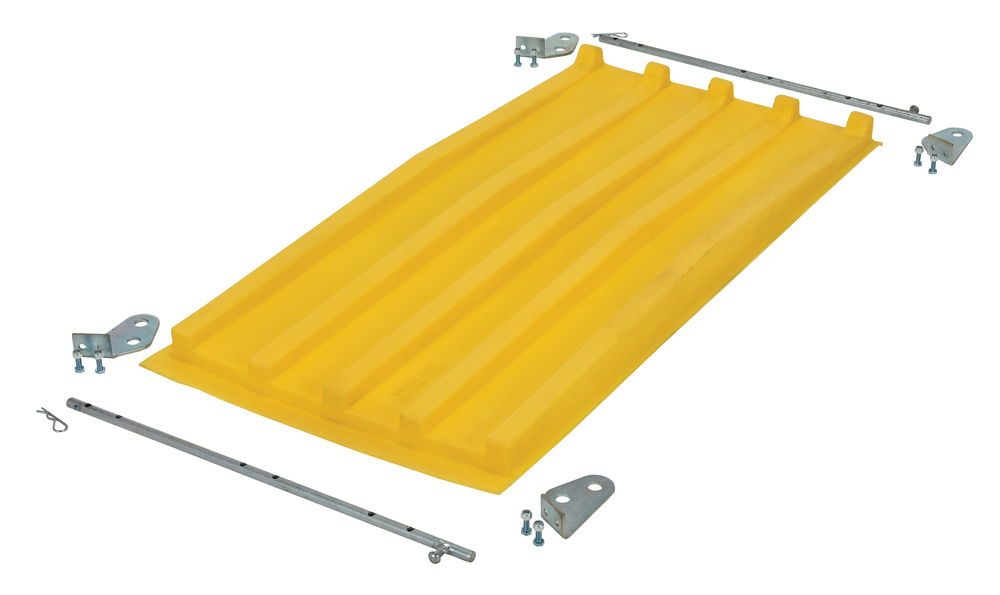 Poly Hopper Lid - for Size .25 - Style D - Crown for Water Drainage - Yellow - 2