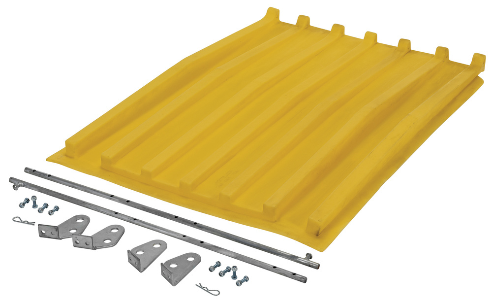 Poly Hopper Lid - for Size .5 - Style D - Crown for Water Drainage - Yellow - 2