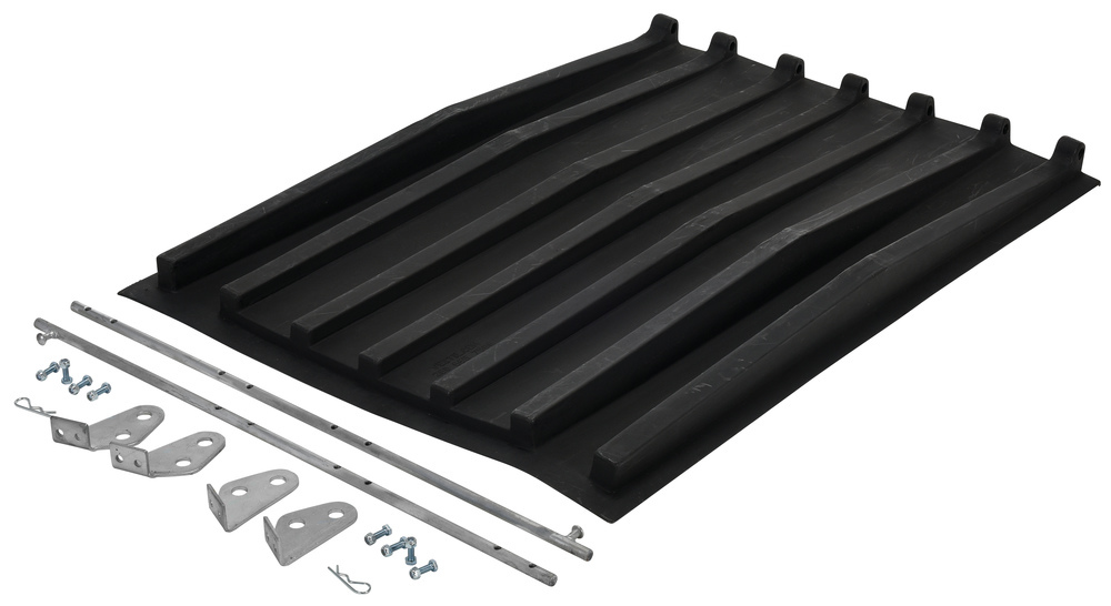 Poly Hopper Lid - for Size .5 - Style D - Crown for Water Drainage - Black - 2