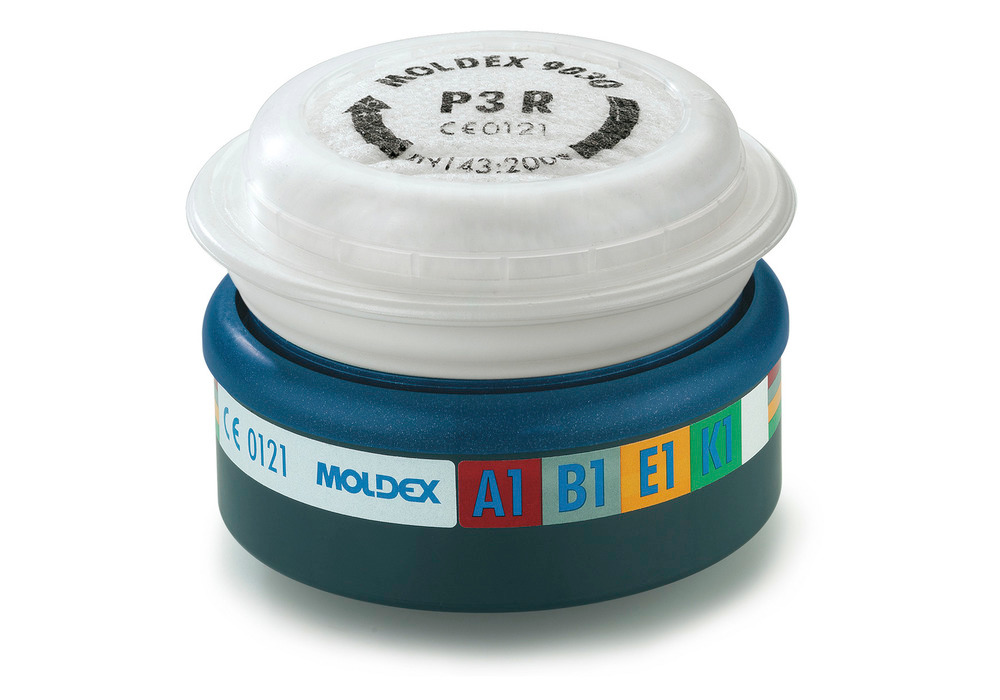 Filtre combiné Moldex EasyLock A1B1E1K1P3 R, pour masques série 7000 et 9000, UV = 6 pièces - 1