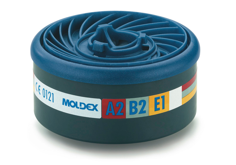 Moldex EasyLock Gasfilter A2B2E1, für Masken Serie 7000/9000, VE = 8 Stück - 1