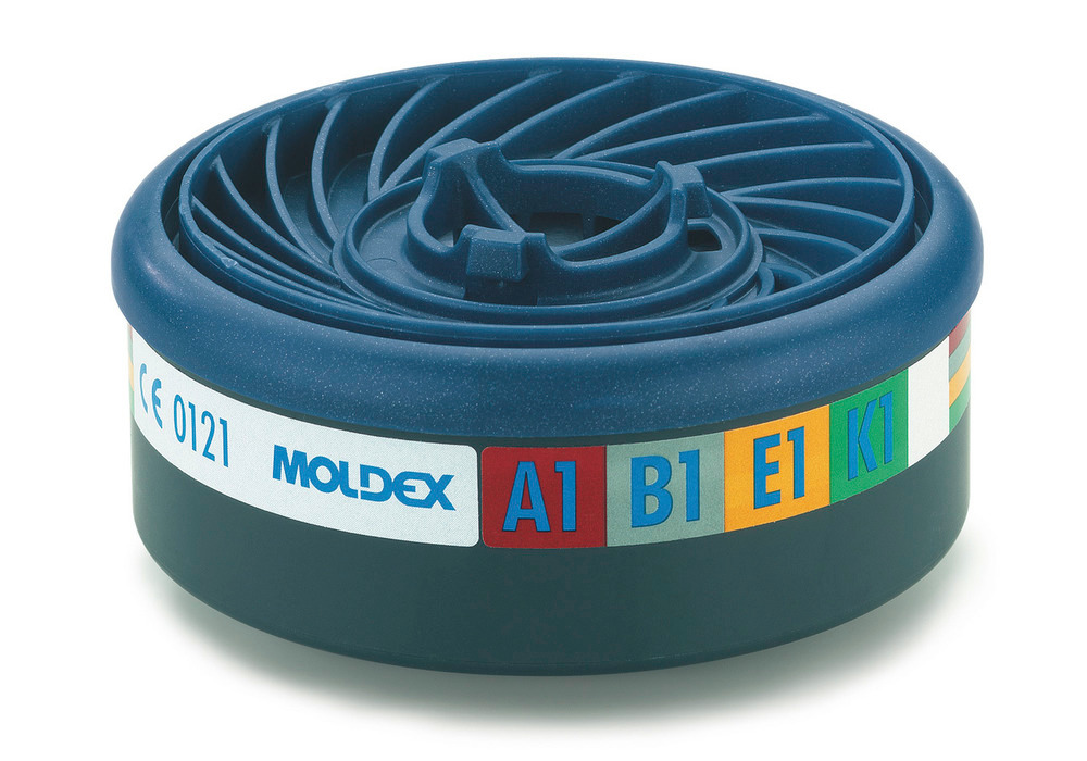 Moldex EasyLock gassfilter A1B1E1K1, for masker i serien 7000/9000, 10 stk./pakke - 1