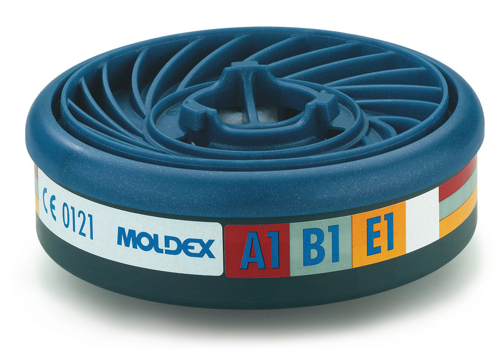Moldex EasyLock gassfilter A1B1E1, for masker i serien 7000/9000, 10 stk./pakke - 1
