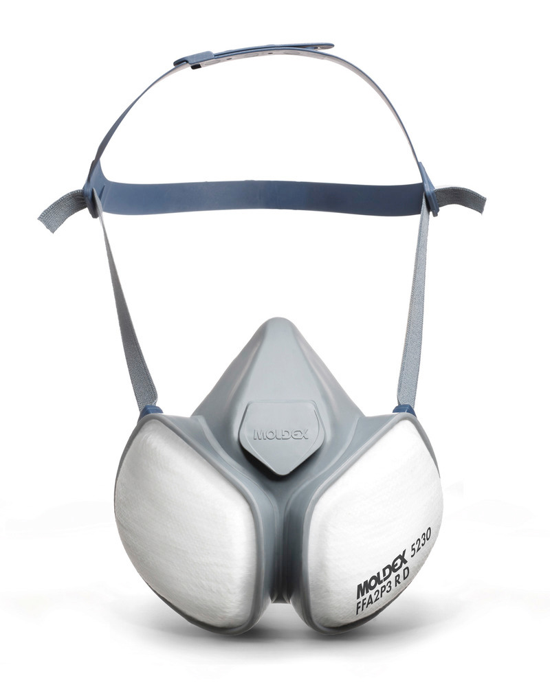 Demi-masque jetable Moldex CompactMask 5230, grise, protection FFA2P3 R D, EN 405, UV= 10 pièces - 2
