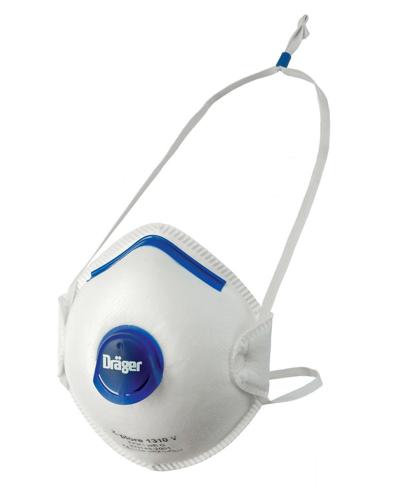 Dräger Atemschutzmaske X-plore 1310V FFP1 NR D, vorgeformt, mit Ausatemventil, VE = 10 Stück - 1
