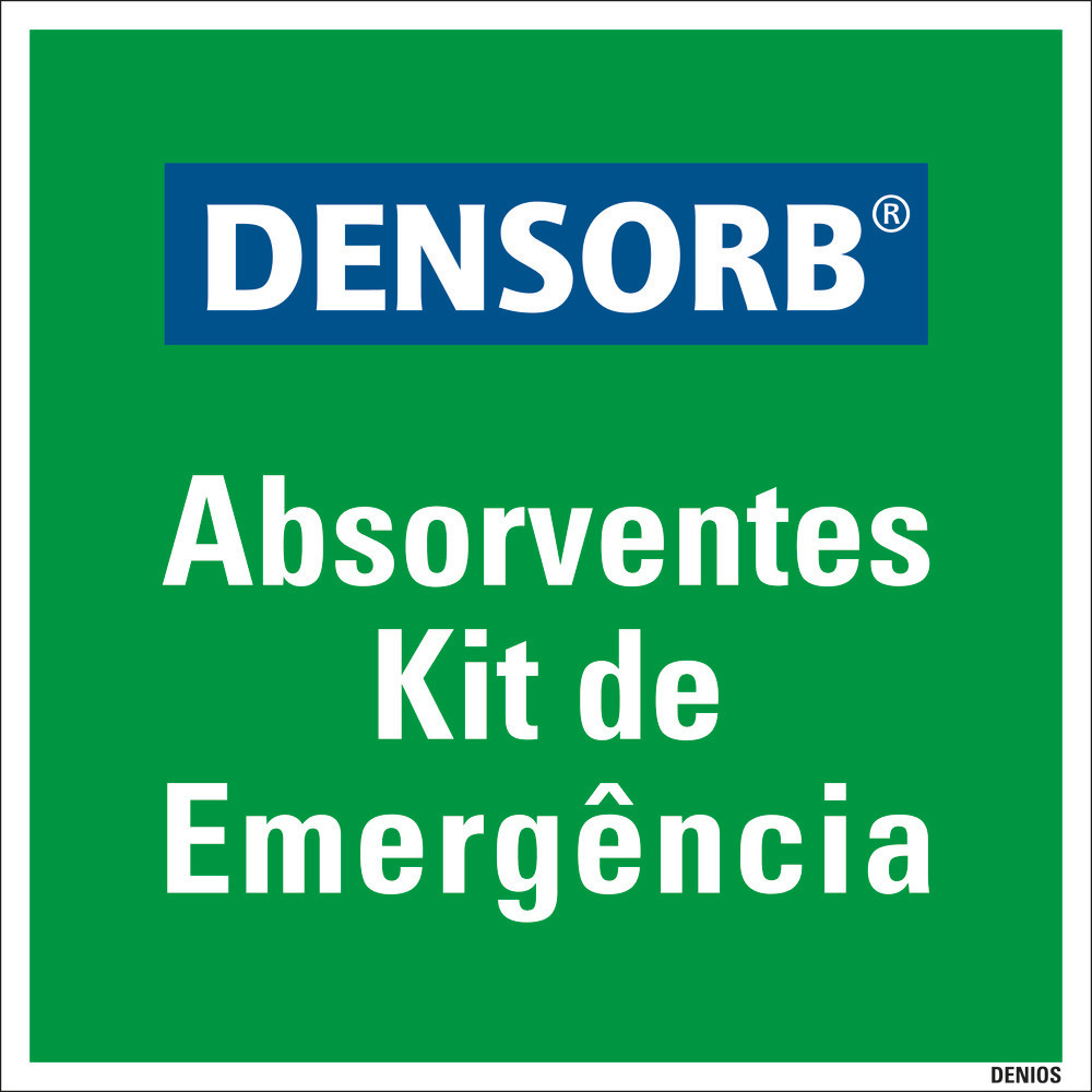 Kit emergência DENSORB de sinais de aviso, 400 x 400 mm - 1