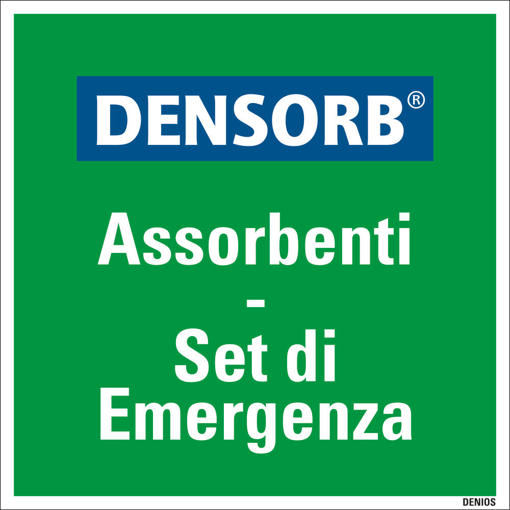 Cartello Set di emergenza DENSORB in plastica, 400 x 400 mm, italiano - 1