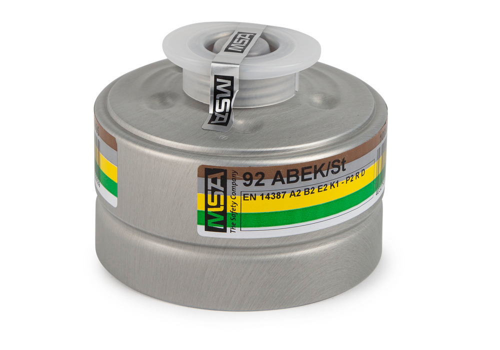 Filtr kombinowany MSA 92 ABEK/St, poziom ochrony A2B2E2K1P2 R D - 1