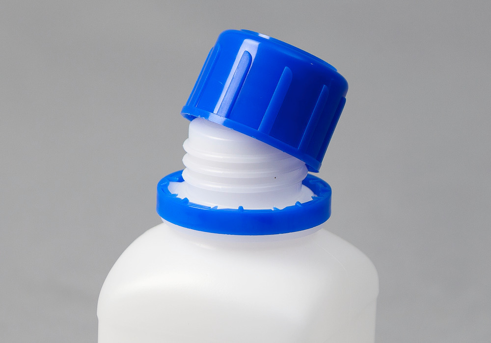 Kapeakaulainen pullo HDPE, kulmikas,luonnonväri-läpinäkyvä,250 ml,30 kpl - 5