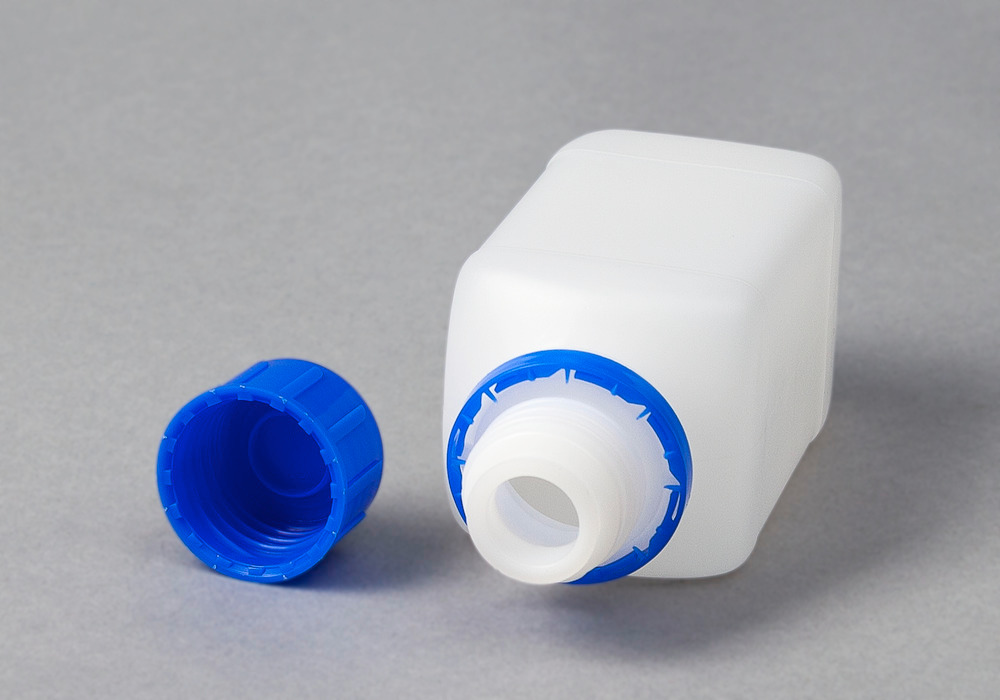 Kapeakaulainen pullo HDPE, kulmikas,luonnonväri-läpinäkyvä,250 ml,30 kpl - 3