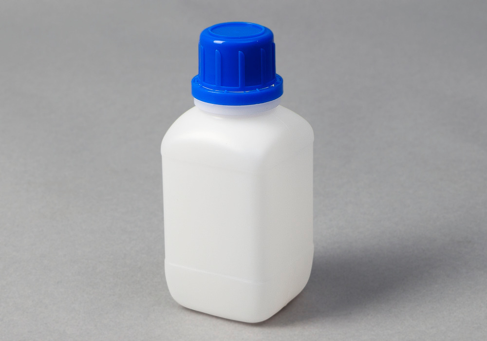 Kapeakaulainen pullo HDPE, kulmikas,luonnonväri-läpinäkyvä,250 ml,30 kpl - 2