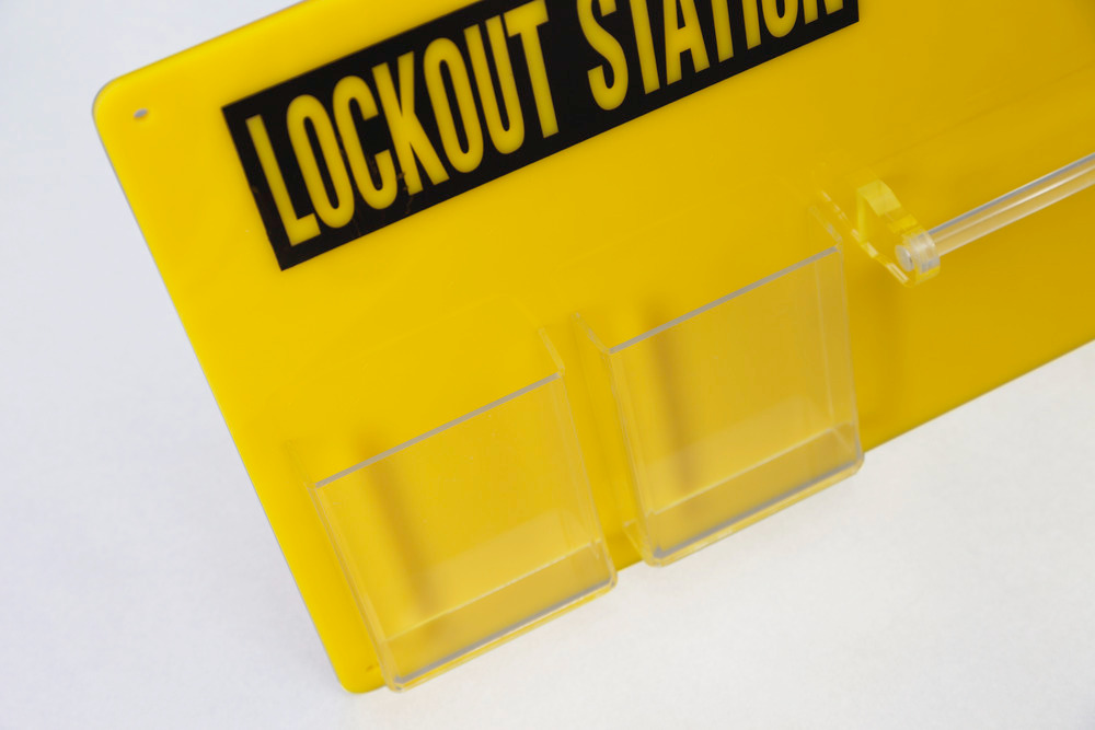 Lockout-tavle til 5 personer, til overskuelig opbevaring af låse og tilbehør - 5