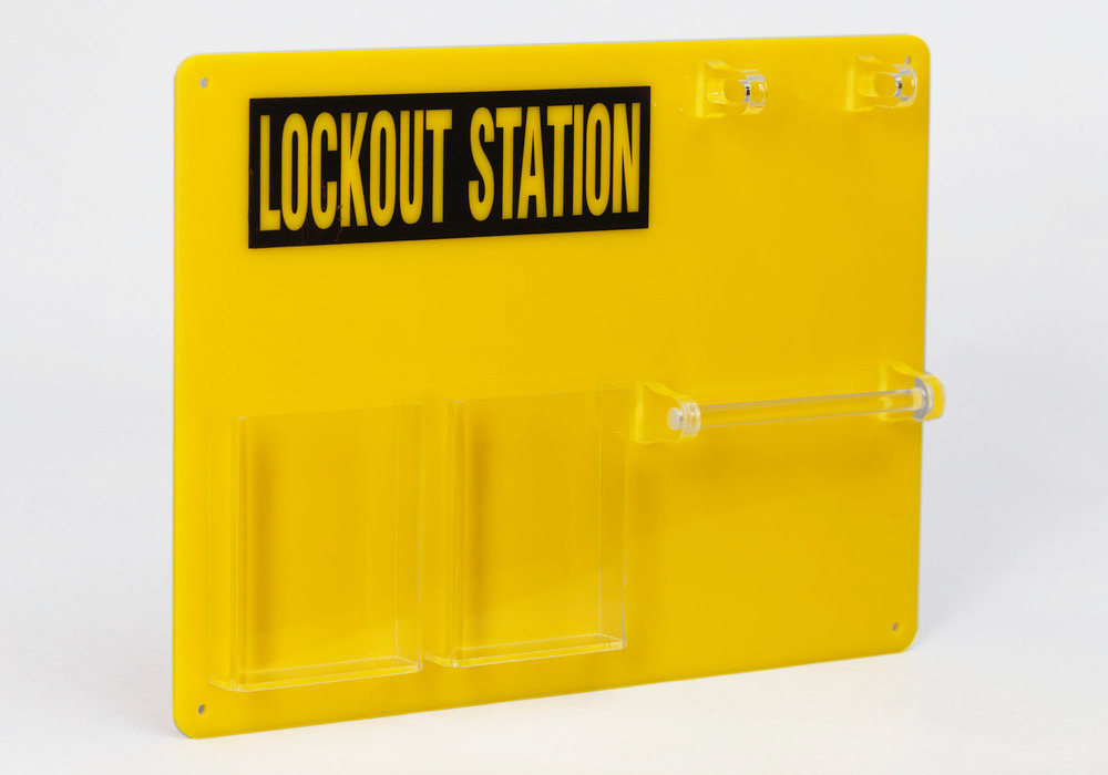 Lockout-tavle til 5 personer, til overskuelig opbevaring af låse og tilbehør - 3
