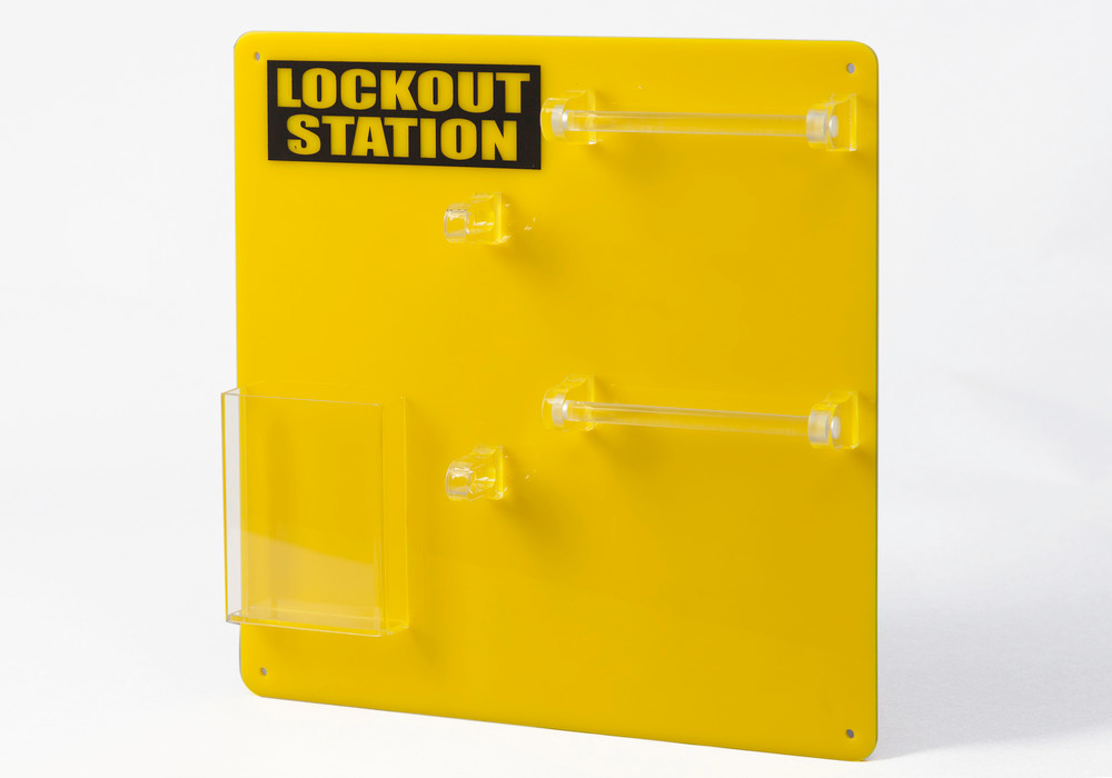 Lockout-tavle til 10 personer, til overskuelig opbevaring af låse og tilbehør - 4