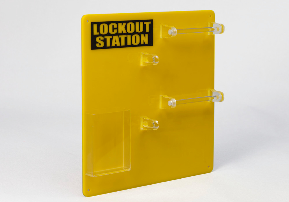 Lockout-tavle til 10 personer, til overskuelig opbevaring af låse og tilbehør - 3