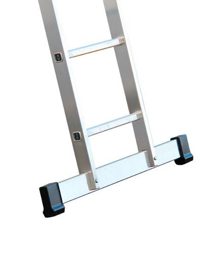 Scala d’appoggio a gradini, in alluminio, 14 gradini, con zona d’impugn. ergo-pad® e trav. Standard - 2