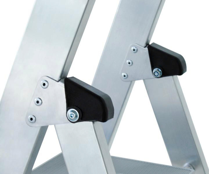 Stufenstehleiter aus Aluminium, 8 Stufen, mit nivello®-Leiterschuhe und ergo-pad® Griffzone - 2
