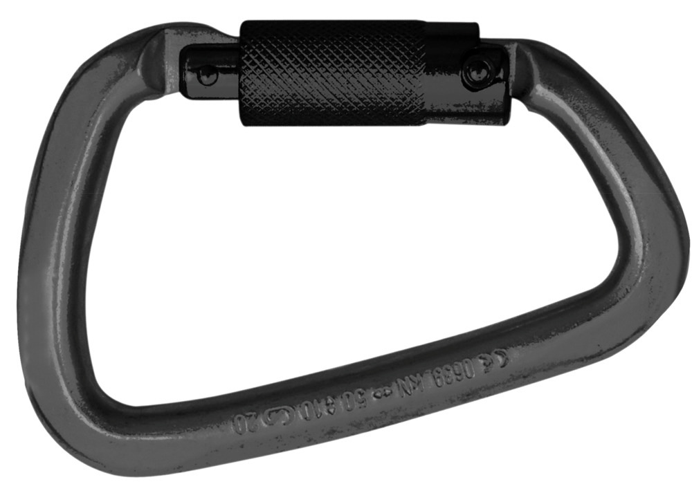 Carabiner HMS, Steel Tri, for attaching to fall arrest equipment - 1
