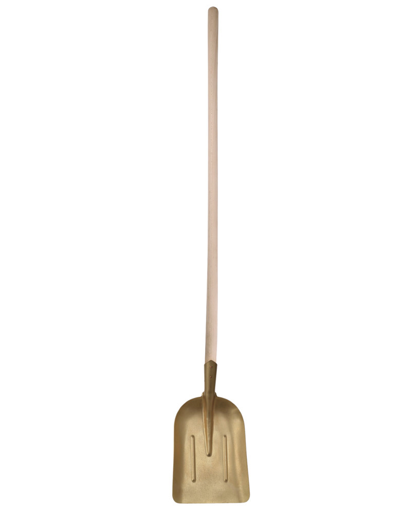 Ballast shovel with straight handle, 280 x 380 x 1400 mm, special bronze, spark-free, for Ex zones - 1