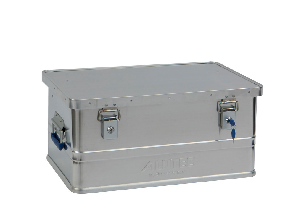 Caja de aluminio Classic, sin esquinas para apilado, volumen de 48 litros
