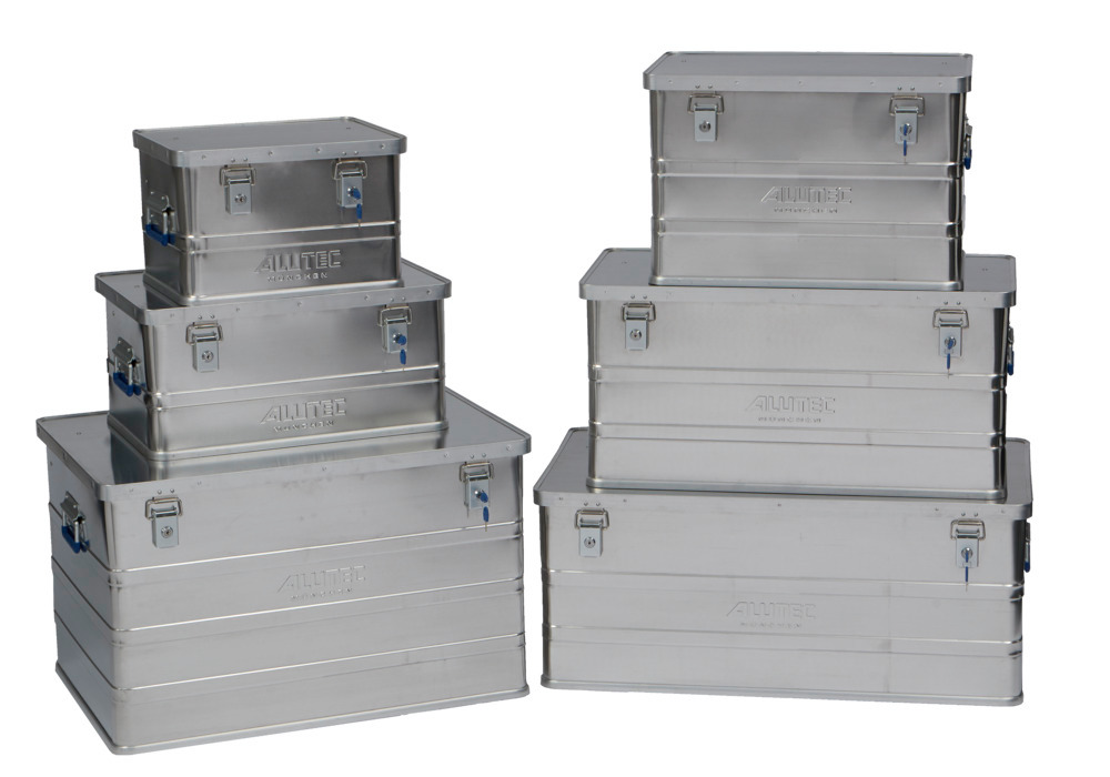 Caja de aluminio Classic, sin esquinas para apilado, volumen de 48 litros - 5