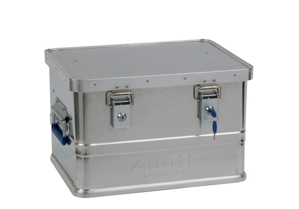 Caja de aluminio Classic, sin esquinas para apilado, volumen de 30 litros