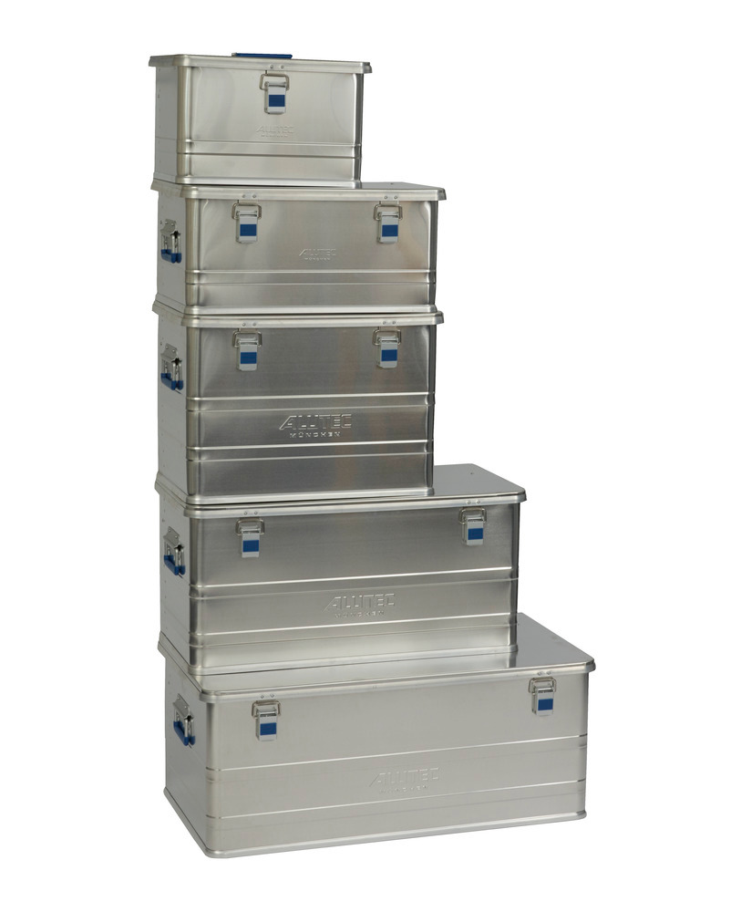 Caja de aluminio Comfort, sin esquinas para apilado, volumen de 140 litros - 3