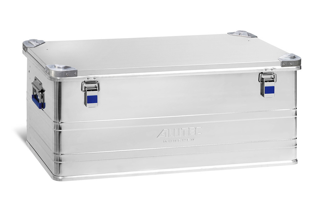 Caja de aluminio Industry, con esquinas para apilado, volumen de 140 litros