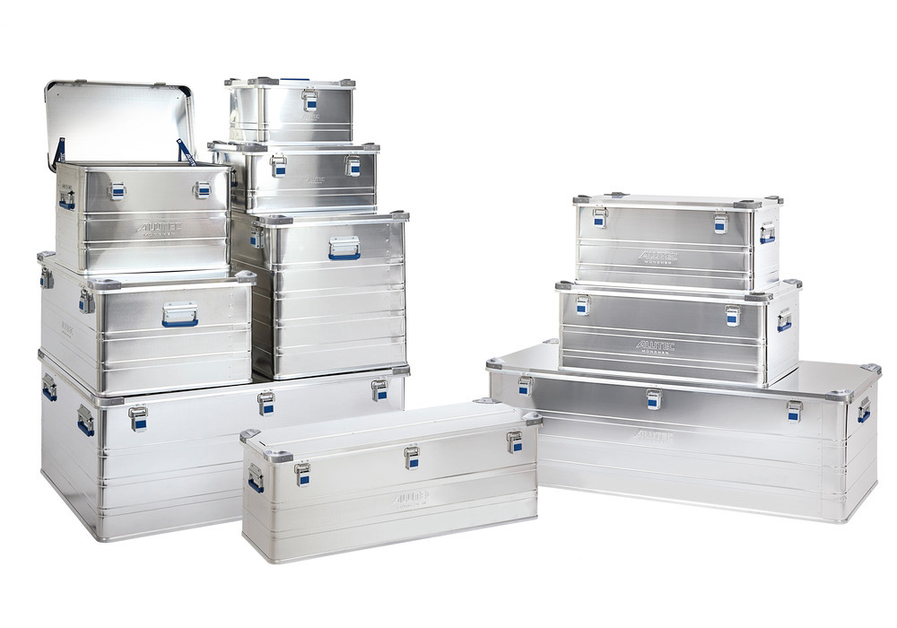 Caja de aluminio Industry, con esquinas para apilado, volumen de 92 litros - 4