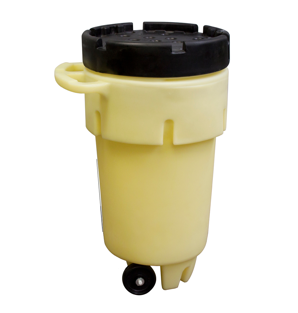 50-Gallon Wheeled Overpack Drum  - Poly Construction - 1159-YE - 2