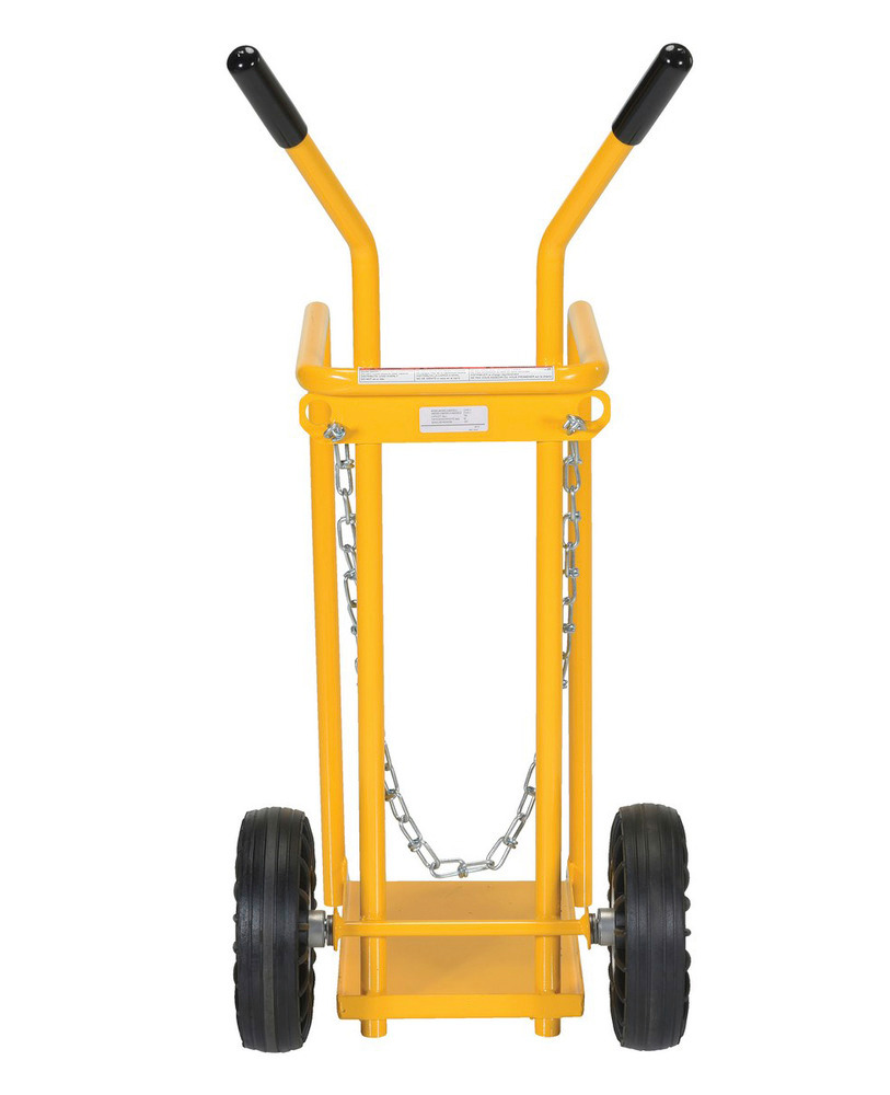 Cylinder Tilt Back Hand Truck - 150 Lbs - Yellow - 1 Cylinder Capacity - 4