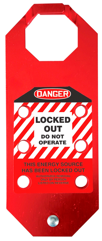 STOPOUT® OSHA Danger Lockout Tag - Bright Contrasting Colors - Red Octagon Shape - Alumna Tag - 2