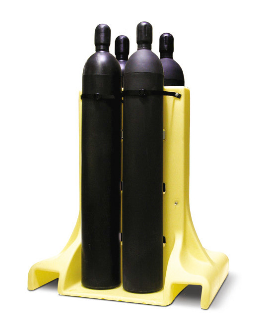 Cylinder Stand - Poly Construction - 4 Cylinder Capacity - 7213-YE - 1