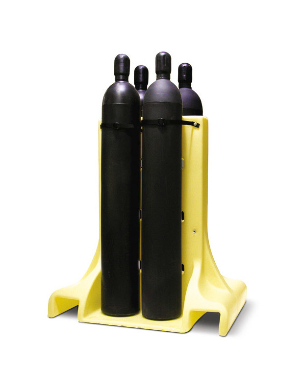 Cylinder Stand - Poly Construction - 4 Cylinder Capacity - 7213-YE - 1