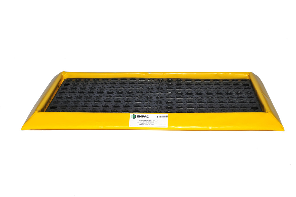 Flexible Spill Containment Sump - For 2 Drum - with Grating - 15 Gallon Sump Capacity - 5755-YE-G - 3