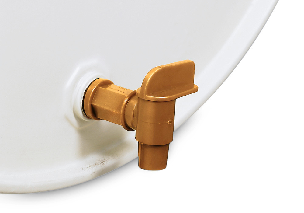 Polyethylene Drum Faucet - 3/4" NPT bungs - Drains Quickly - For Acidic and Corrosive Liquids - 1