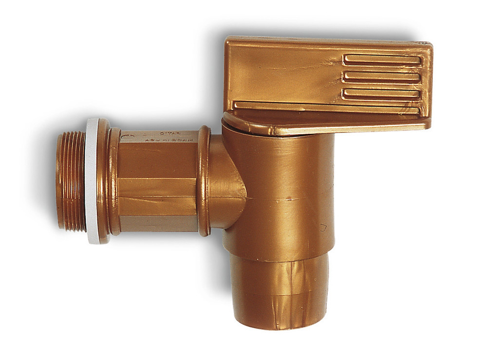 Polyethylene Drum Faucet - 3/4" NPT bungs - Drains Quickly - For Acidic and Corrosive Liquids - 2
