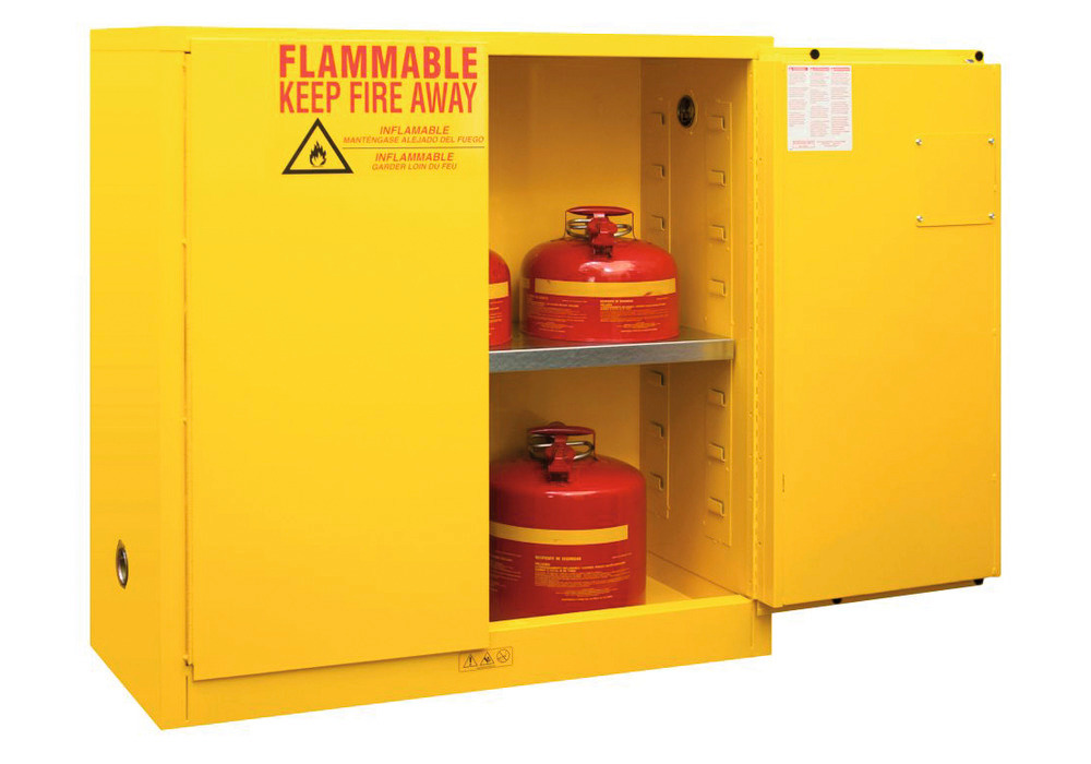 Flammable Safety Cabinet - 30 Gallon - FM Approved - Manual Closing Door - 1030M-50 - 1