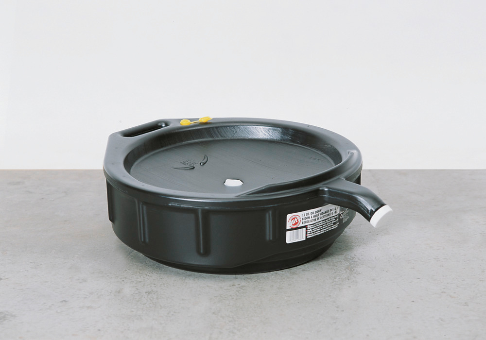 Drain Pan - 15 Quart Capacity - Molded Handles for Easy Carrying & Pouring - 1