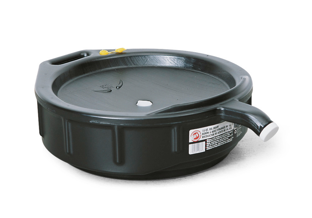 Drain Pan - 15 Quart Capacity - Molded Handles for Easy Carrying & Pouring - 1