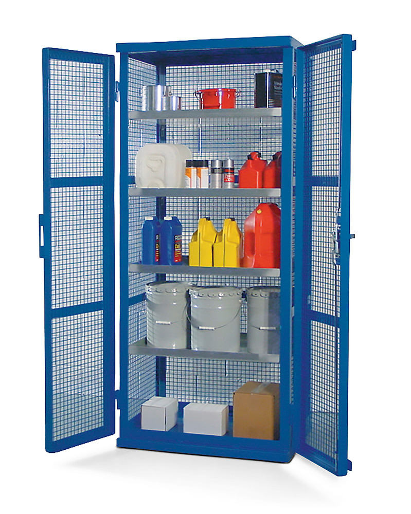 Cage Spill Containment Shelving - Single - Galvanized Shelves - 36" x 24" Shelf Pans - 2