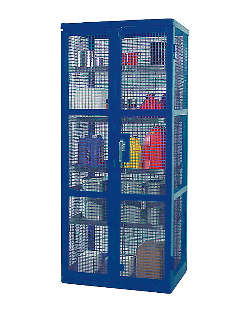 Cage Spill Containment Shelving - Single - Galvanized Shelves - 36" x 24" Shelf Pans - 1