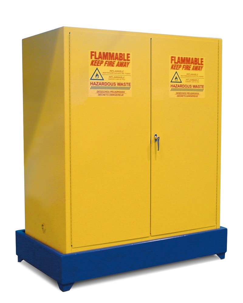 Flammable Cabinet Containment Sump - For 2 Drum Vertical Cabinets - Spill Compliant - 1
