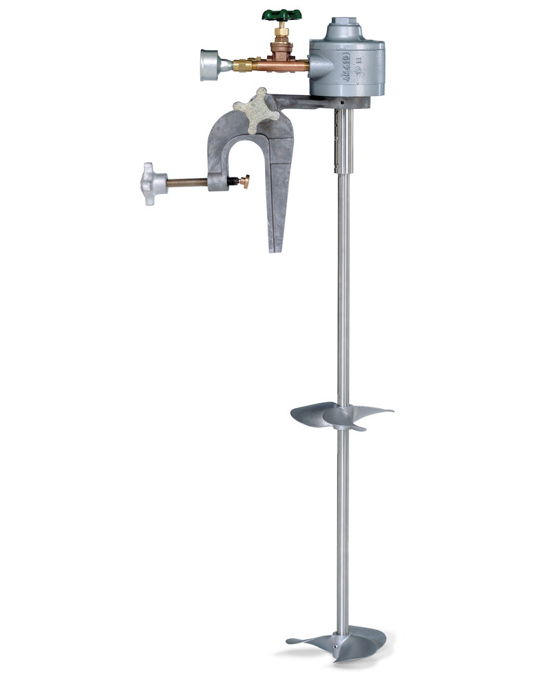Drum Mixer - Mounted - Air Powered - C-Clamp - Variable Speeds - Stainless Steel Blades - 1
