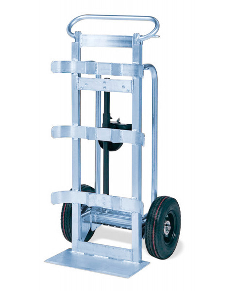 Alumnium Cylinder Cart - Pneumatic Wheels - Lightweight - 2 Cylinder Capacity - 1